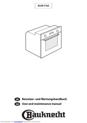BAUKNECHT ELVD 7163 Benutzer- Und Wartungshandbuch