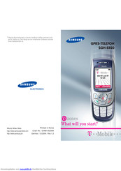 Samsung SGH-E820 Bedienungsanleitung