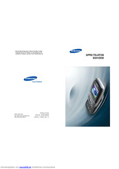 Samsung SGH-E630 Bedienungsanleitung