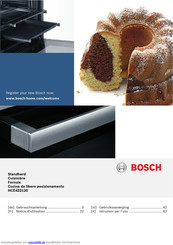 Bosch HCE422120 weiß Elektro-Standherd 60 cm breit mit Glaskeramik-Kochfeld Gebrauchsanleitung