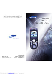 Samsung SGH-X100 Bedienungsanleitung
