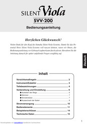 Yamaha SVV-200 Bedienungsanleitung