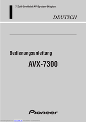 Pioneer AVX-7300 Bedienungsanleitung