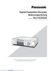 Panasonic WJ-HD500A Bedienungsanleitung