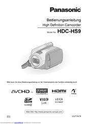 Panasonic HDC-HS9 Bedienungsanleitung