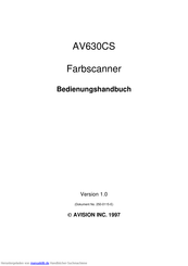 Avision AV630CS Bedienungsanleitung