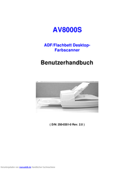 Avision AV8000S Benutzerhandbuch