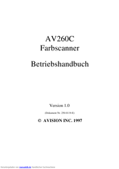 Avision AV260C Betriebshandbuch