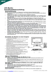 Acer X193HQ Schnellinstallationsanleitung