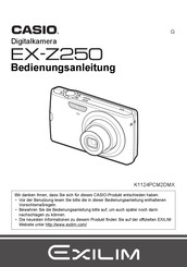 Casio Exilim EX-Z250 Bedienungsanleitung