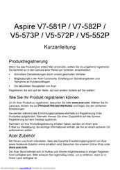 Acer Aspire V5-572P Kurzanleitung