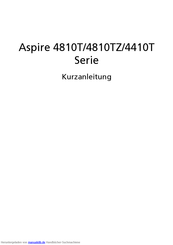 Acer Aspire 4810TZ Serie Kurzanleitung