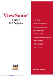 VIEWSONIC PJ402D Bedienungsanleitung