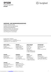 Burgbad SYS30 Montageanleitung Und Bedienungsanleitung