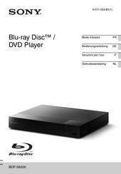 Sony Blu-ray Disc BDP-S6500 Bedienungsanleitung
