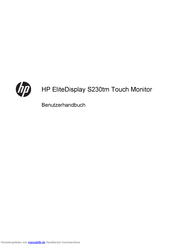 HP EliteDisplay S230tm Benutzerhandbuch