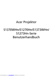 Acer S1373WHn Benutzerhandbuch