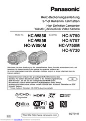 Panasonic HC-W850 Bedienungsanleitung