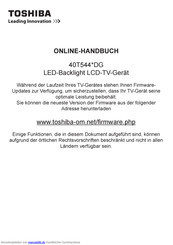 Toshiba 40T544DG Handbuch