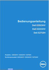 Dell E2015HV Bedienungsanleitung