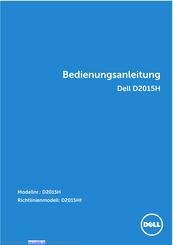 Dell D2015H Bedienungsanleitung
