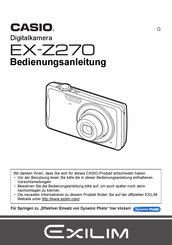 Casio EXZ270 Bedienungsanleitung