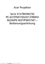 Acer SerieM226 Bedienungsanleitung
