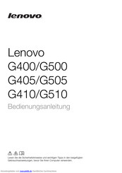 Lenovo G500 Bedienungsanleitung