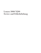 Lenovo 3000 N200 Service Und Fehlerbehebung