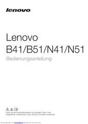 Lenovo N51 Bedienungsanleitung