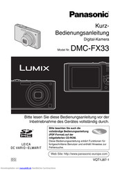 Panasonic DMCFX33 Bedienungsanleitung