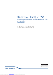 Plantronics Blackwire C720 Bedienungsanleitung