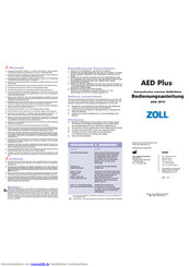 Zoll AED Plus Rev C Operators Guide Bedienungsanleitung