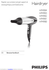 Philips SalonDry Control HP4980 Benutzerhandbuch