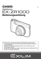 Casio EX-ZR1000 Bedienungsanleitung