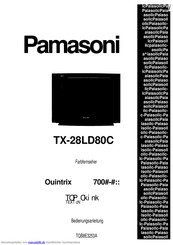 Panasonic TX-28LD80C Bedienungsanleitung