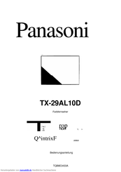Panasonic TX-29AL10D Bedienungsanleitung