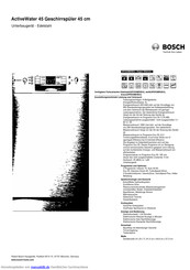Bosch SPD53M54EU Kurzanleitung