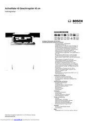 Bosch SPV69T20EU Kurzanleitung