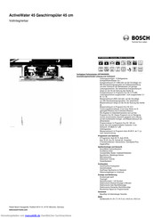 Bosch SPV86S00DE Kurzanleitung