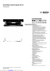 Bosch SMV69U50EU Kurzanleitung