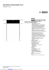 Bosch SPI40E04EU Kurzanleitung