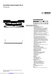Bosch SMV69N40EU Kurzanleitung