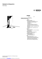 Bosch DWA097A50 Kurzanleitung