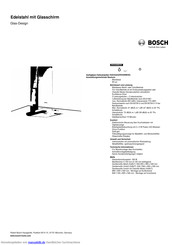 Bosch DWA098E50 Kurzanleitung