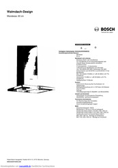 Bosch DWW068E50 Kurzanleitung