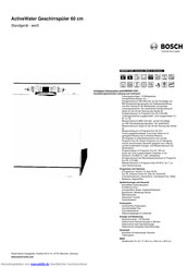 Bosch SMS86P12DE Kurzanleitung