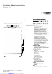Bosch SPS86M02DE Kurzanleitung
