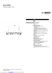 Bosch DHI755F Kurzanleitung