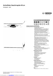 Bosch SMS86N72DE Kurzanleitung